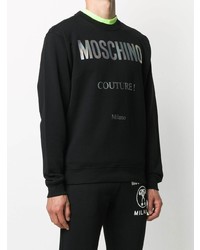 Sweat-shirt imprimé noir Moschino