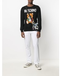 Sweat-shirt imprimé noir Moschino