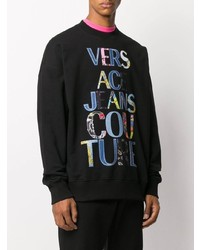 Sweat-shirt imprimé noir VERSACE JEANS COUTURE