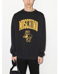 Sweat-shirt imprimé noir Moschino