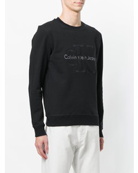 Sweat-shirt imprimé noir Calvin Klein Jeans