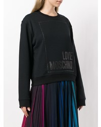 Sweat-shirt imprimé noir Love Moschino