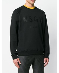 Sweat-shirt imprimé noir MSGM