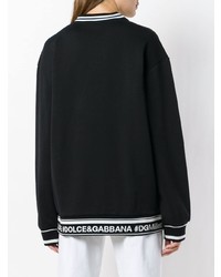 Sweat-shirt imprimé noir Dolce & Gabbana