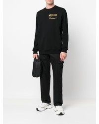 Sweat-shirt imprimé noir Moschino