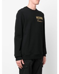 Sweat-shirt imprimé noir Moschino