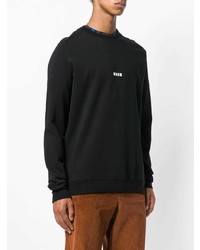 Sweat-shirt imprimé noir MSGM