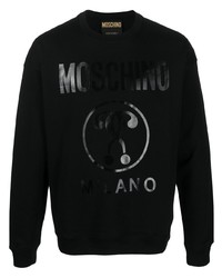 Sweat-shirt imprimé noir Moschino