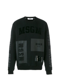 Sweat-shirt imprimé noir MSGM