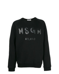 Sweat-shirt imprimé noir MSGM