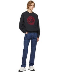 Sweat-shirt imprimé noir Versace