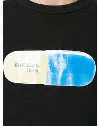 Sweat-shirt imprimé noir Diesel