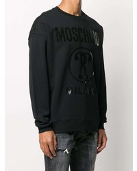 Sweat-shirt imprimé noir Moschino