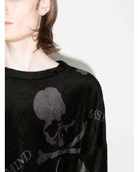 Sweat-shirt imprimé noir Mastermind Japan