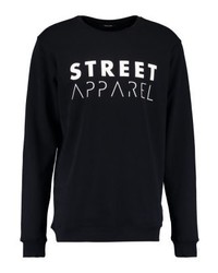 Sweat-shirt imprimé noir Solid