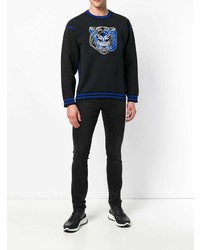 Sweat-shirt imprimé noir Versace Jeans