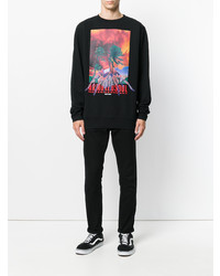 Sweat-shirt imprimé noir Marcelo Burlon County of Milan