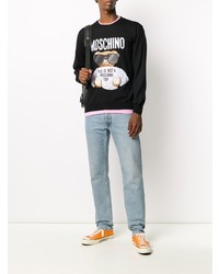 Sweat-shirt imprimé noir Moschino