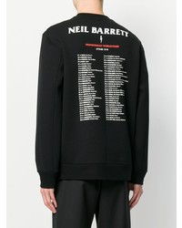 Sweat-shirt imprimé noir Neil Barrett