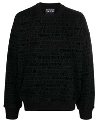 Sweat-shirt imprimé noir VERSACE JEANS COUTURE