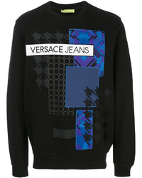 Sweat-shirt imprimé noir Versace