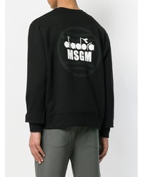 Sweat-shirt imprimé noir MSGM