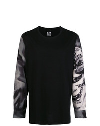 Sweat-shirt imprimé noir Yohji Yamamoto