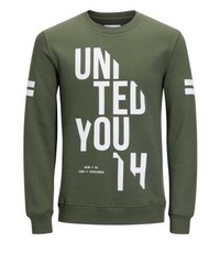 Sweat-shirt imprimé olive Jack & Jones