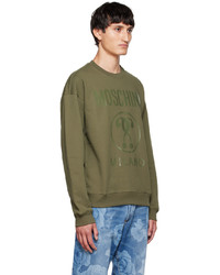 Sweat-shirt imprimé olive Moschino