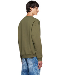 Sweat-shirt imprimé olive Moschino