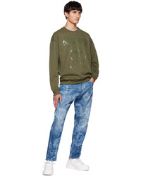 Sweat-shirt imprimé olive Moschino