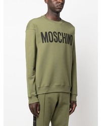 Sweat-shirt imprimé olive Moschino