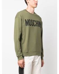 Sweat-shirt imprimé olive Moschino