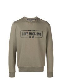 Sweat-shirt imprimé olive Love Moschino
