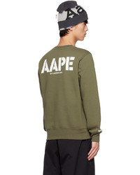 Sweat-shirt imprimé olive AAPE BY A BATHING APE