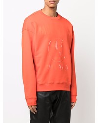 Sweat-shirt imprimé orange Moschino