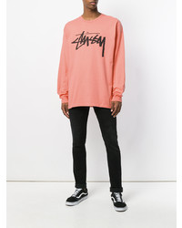 Sweat-shirt imprimé orange Stussy