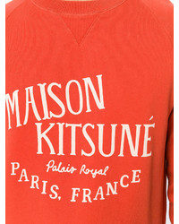 Sweat-shirt imprimé orange MAISON KITSUNÉ