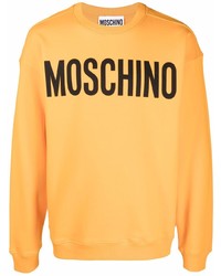 Sweat-shirt imprimé orange Moschino