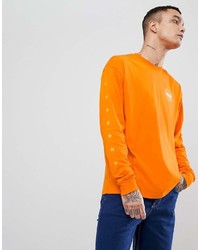Sweat-shirt imprimé orange Vans