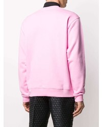 Sweat-shirt imprimé rose Moschino