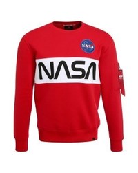 Sweat-shirt imprimé rouge Alpha Industries