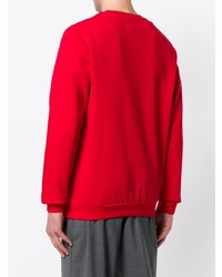 Sweat-shirt imprimé rouge Pressure