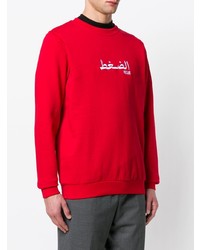 Sweat-shirt imprimé rouge Pressure