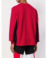 Sweat-shirt imprimé rouge Gcds