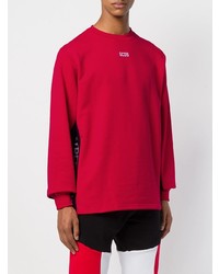 Sweat-shirt imprimé rouge Gcds