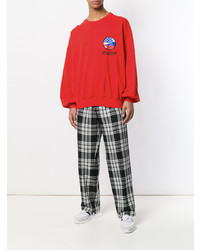 Sweat-shirt imprimé rouge Gosha Rubchinskiy