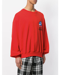 Sweat-shirt imprimé rouge Gosha Rubchinskiy