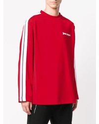 Sweat-shirt imprimé rouge Palm Angels
