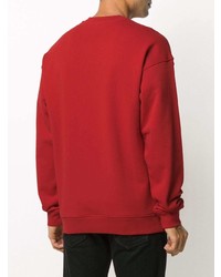 Sweat-shirt imprimé rouge Moschino
